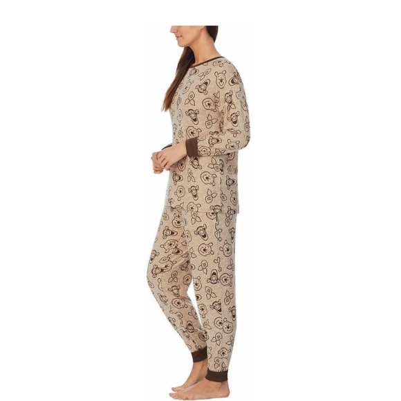 NWT Disney Women 2 Piece Short Sleeve Shirt & Pants Pajama Set Size L $60 FFF179 - Picture 3 of 4